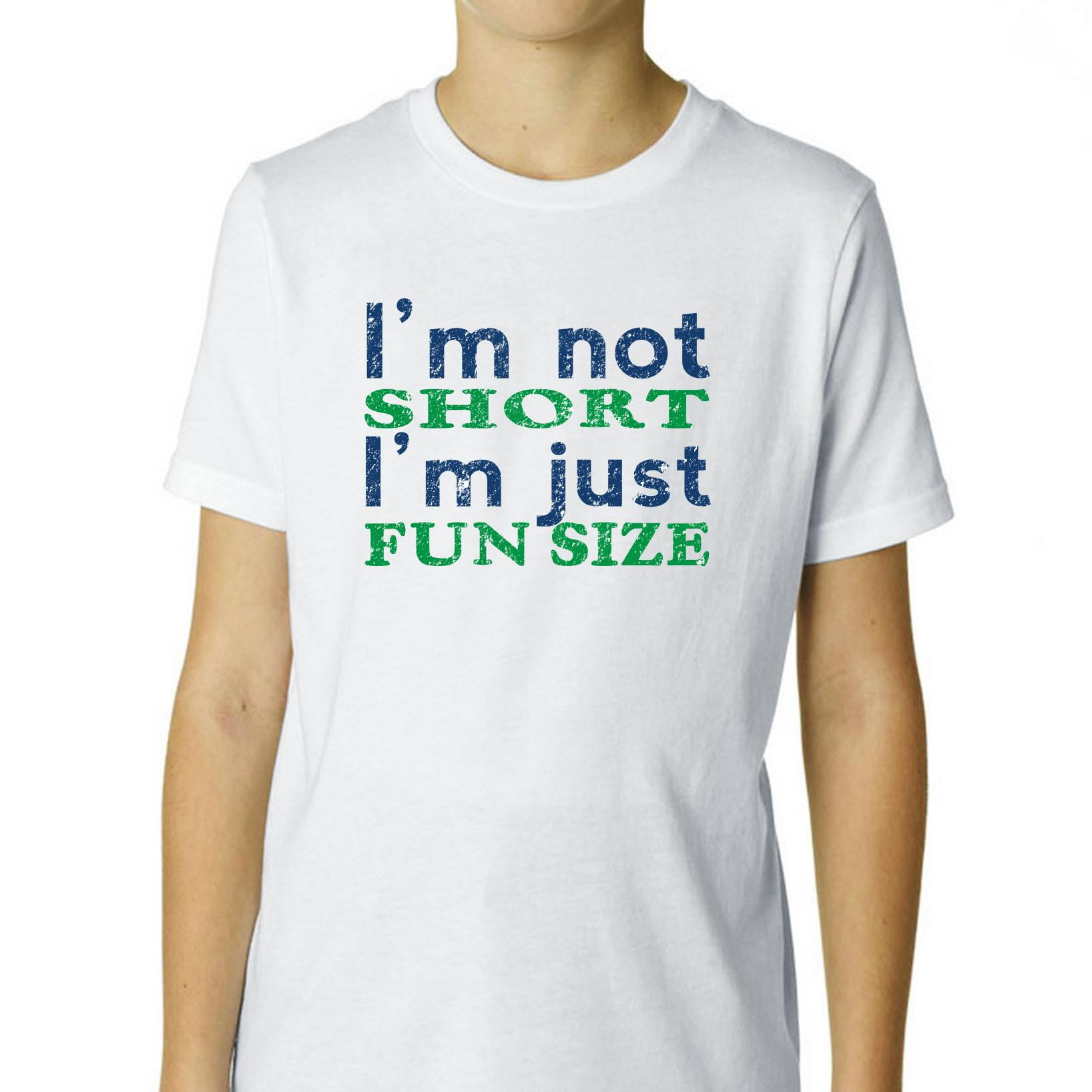 I'm Not Short I'm Just Fun Size - Hilarious Boy's Cotton Youth T-Shirt ...