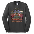 thumbnail image 2 of Wild Bobby, American By Birth Christian By Choice USA Flag Inspirational/Christian Mens Long Sleeve Shirt, Charcoal, 2XL, 2 of 3