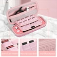 thumbnail image 2 of Fintie Carrying Case for Nintendo Switch Lite 2019 [Shockproof] Hard Shell Protective Cover Travel Bag w/15 Game Card & 2 Micro SD Card Slots, Glittering Pink, 2 of 8
