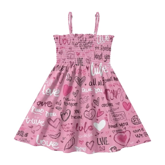 Ttyddzy Woman' Casual-Dresses Sleeveless Camisole A-Line Dress for 2Y-7-8Y，Written in Color
