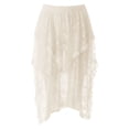 thumbnail image 5 of Lace Midi Skirts for Women Boho Lace Asymmetrical Hem Flowy Skirt Summer Beach Cover Up, 5 of 5