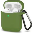 thumbnail image 1 of AirPods Case, Full Protective Silicone AirPods Accessories Cover Compatible with AirPods 1&2 Wireless and Wired Charging Case(Front LED Visible),Olive Green, 1 of 8