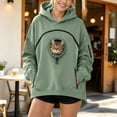 thumbnail image 2 of Womens Pet Carrier Sweater Cat Dog Pouch Hoodies Animal Holder Long Sleeve Hood Sweatshirt | Lightweight Shirt, for Pet Lovers Home Park Walking Short Trips, 2 of 7