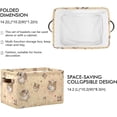 thumbnail image 3 of Coolnut Cartoon Owls Storage Basket, Durable Canvas Organizer With Handles Large Collapsible Storage Bins Boxes for Home Office - 1 Pack Home Decor, 3 of 7