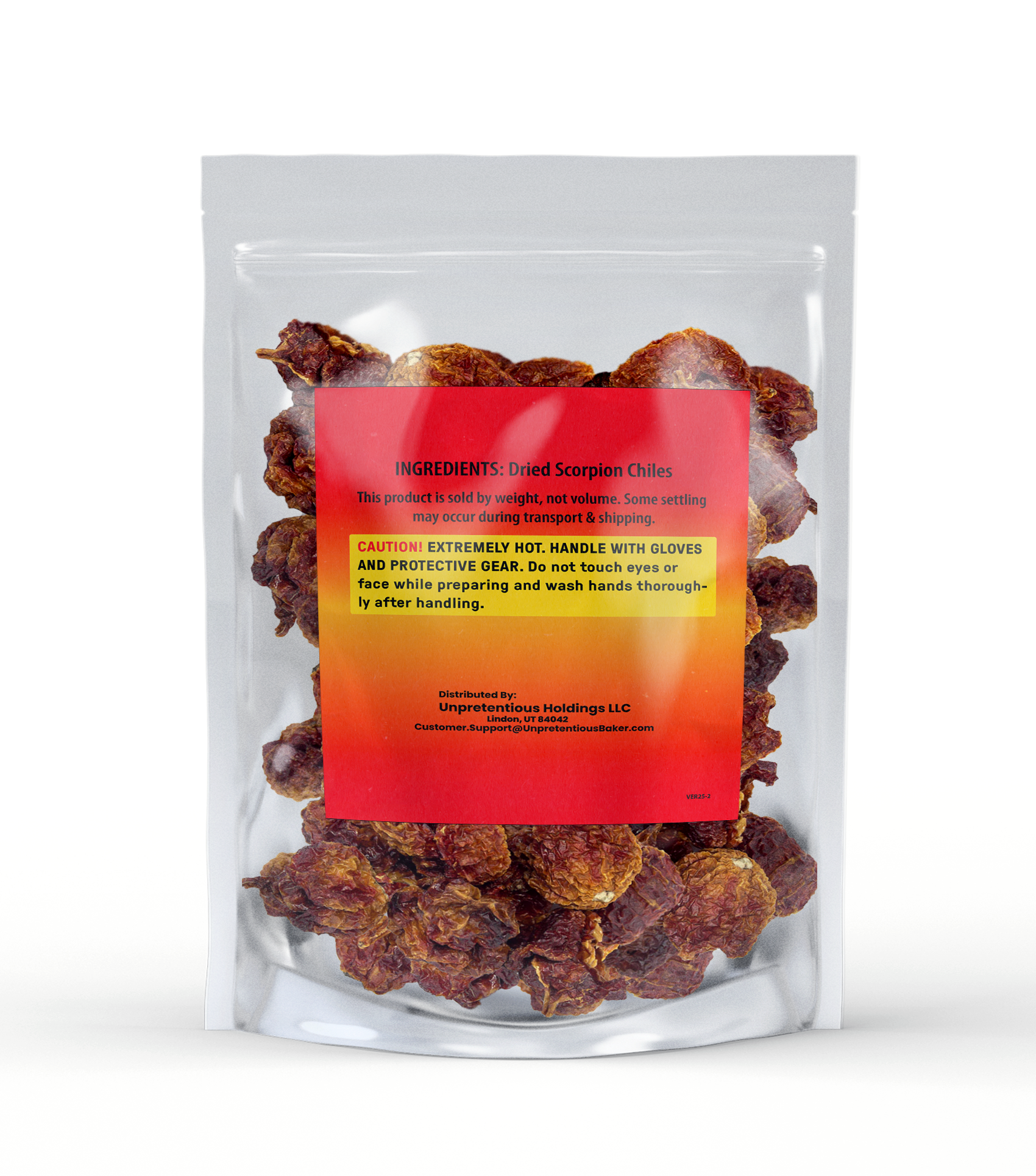 Unpretentious Whole Scorpion Peppers, 4 oz, Extremely Spicy, Hot Chile Peppers