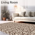 thumbnail image 2 of ODIKA 4'x6' Machine Washable Non-Slip Area Rug, Herringbone Basketweave Authentic Design High Traffic Rug with Pad, Beige, 659597, 2 of 8