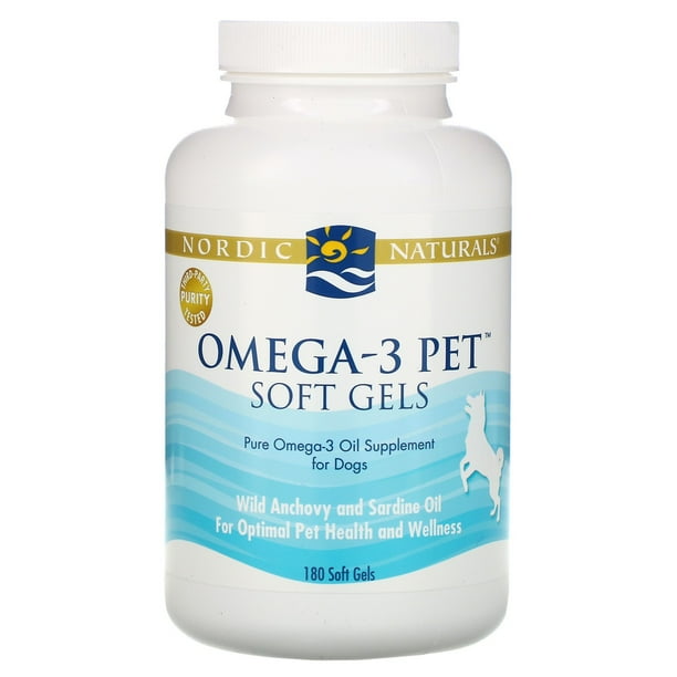 Nordic Naturals Omega 3 Pet Soft Gels for Dogs 180 Soft Gels