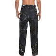 thumbnail image 3 of Uemuo Ornate Dark Skull Book Pattern Men's Wide Leg Palazzo Lounge Pants with Pockets Light Weight Loose Comfy Casual Pajama Pants-Small, 3 of 9