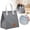 Grey, variant on Insulated Thermal Lunch Bag Leak Resistant Food Cooler Tote for Office Picnic, Gray