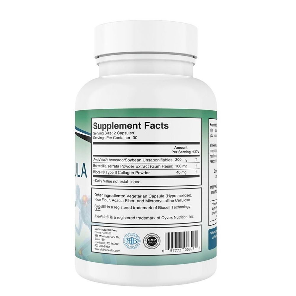 Dr. Colbert, MD Joint Formula | by Divine Health | Joint Health | AvoVida | Boswellia | 60 Capsules | 30 Servings