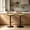 Green, variant on MOONMISS Swivel Bar Stools Set of 2, Modern Adjustable Counter Height Barstools with Back, Rattan Bar Chairs with Cushions & Metal Footrest, Pub Stools for Kitchen, Bar, Dining Room,Green
