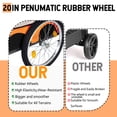 thumbnail image 2 of 55.5" Heavy Duty Pet Bike Trailer with All-Terrain Wheels & Universal Hitch,Trailer with Foldable,Suitable for Large Medium Pets,Orange, 2 of 8