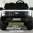 thumbnail image 3 of Best Choice Products Kids 24V Ride On Truck Officially Licensed Ford Lightning w/ Remote, LED Lights, 2 Speeds - Black, 3 of 10