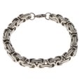 thumbnail image 2 of cubana de eslabones de acero inoxidable de primera con cierre de langosta para hombres moteros Plata SM SunniMix Pulsera de cadena de eslabones cubanos, 2 of 8