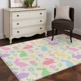 thumbnail image 5 of Easter Colorful Rabbits Area Rugs 2.7'x5' Spring Flower Cartoon Cute Rustic Washable Area Rugs Non-Slip Indoor Floor Mats Carpet for Living Room Bedroom Dining Room, 5 of 9