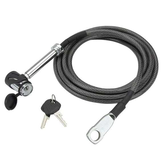 TowSmart 784 12 ft. Braided Steel Cable with Hitch Lock, Vinyl Coated