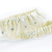 Le Prise Ivory Sparkling Elegance Garter