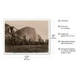 thumbnail image 2 of El Capitan - Yosemite National Park California - Vintage B&W Historical Photograph by Carleton E. Watkins c.1865 - Master Art Print (Unframed) 9in x 12in, 2 of 4