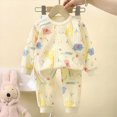 thumbnail image 2 of UAYOTSE Childrens Comfortable and Breathable Long Sleeved Home Clothes Cute Cartoon Pattern Pajama Set,Sizes 4-5 Years, 2 of 5
