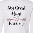 thumbnail image 4 of Inktastic My Great Aunt Loves Me- Heart Long Sleeve Youth T-Shirt, 4 of 5