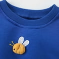 thumbnail image 4 of Wxolcjlv Sweatshirts For Toddler Girls Cute Cartoon Bee Design Round Neck Long Sleeve Pullover Sweatshirt Kids Soft Comfy Outerwear Casual Tops,6-7 Years, 4 of 6