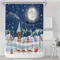 thumbnail image 3 of Cortina de ducha de dibujos animados de Navidad 3D, cortina de partición impermeable, 3 of 5