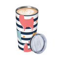 thumbnail image 3 of Kll Colorful Llama Stainless Steel Vacuum Insulated Coffee Cup 20 Oz Insulated Travel Mug Water Cup With Leak-Proof Straw Lid & Flip Lid,1 Metal Straws,1 Cleaning Brush, 3 of 8