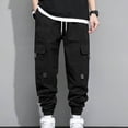 thumbnail image 1 of Pantalones largos para hombre, moda de primavera e invierno, pantalones deportivos casuales, pantalones para hombre, 1 of 4