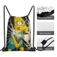 thumbnail image 5 of Simpsons Drawstring Backpack Lightweight Portable Sport Gym Sackpack Draw String Cinch Bags For Men Women, 5 of 9