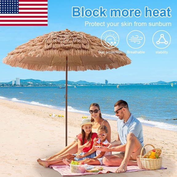5' Tiki Umbrella Hula Thatched Patio Umbrella 5 ft Poolside Patio Beach Umbrella