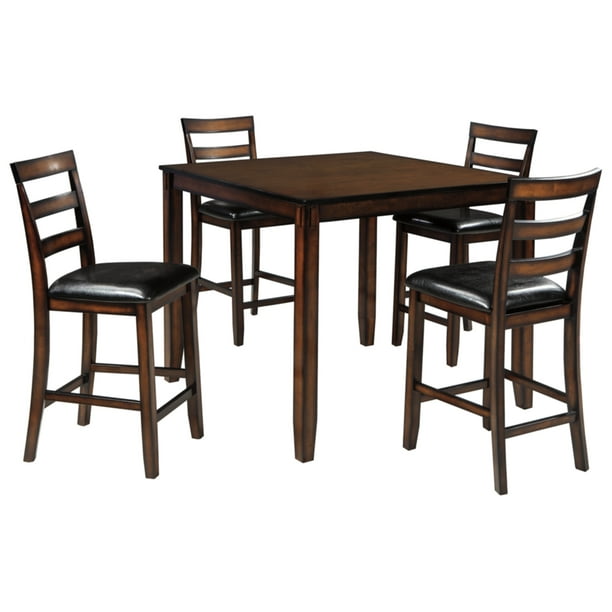 Signature Design By Ashley Coviar Dining Room Counter Table Set Of 5 Casual Style Brown Com Coviar Dining Room Counter Table Set Of, Coviar Dining Room Table And Chairs With Bench Set Of 6