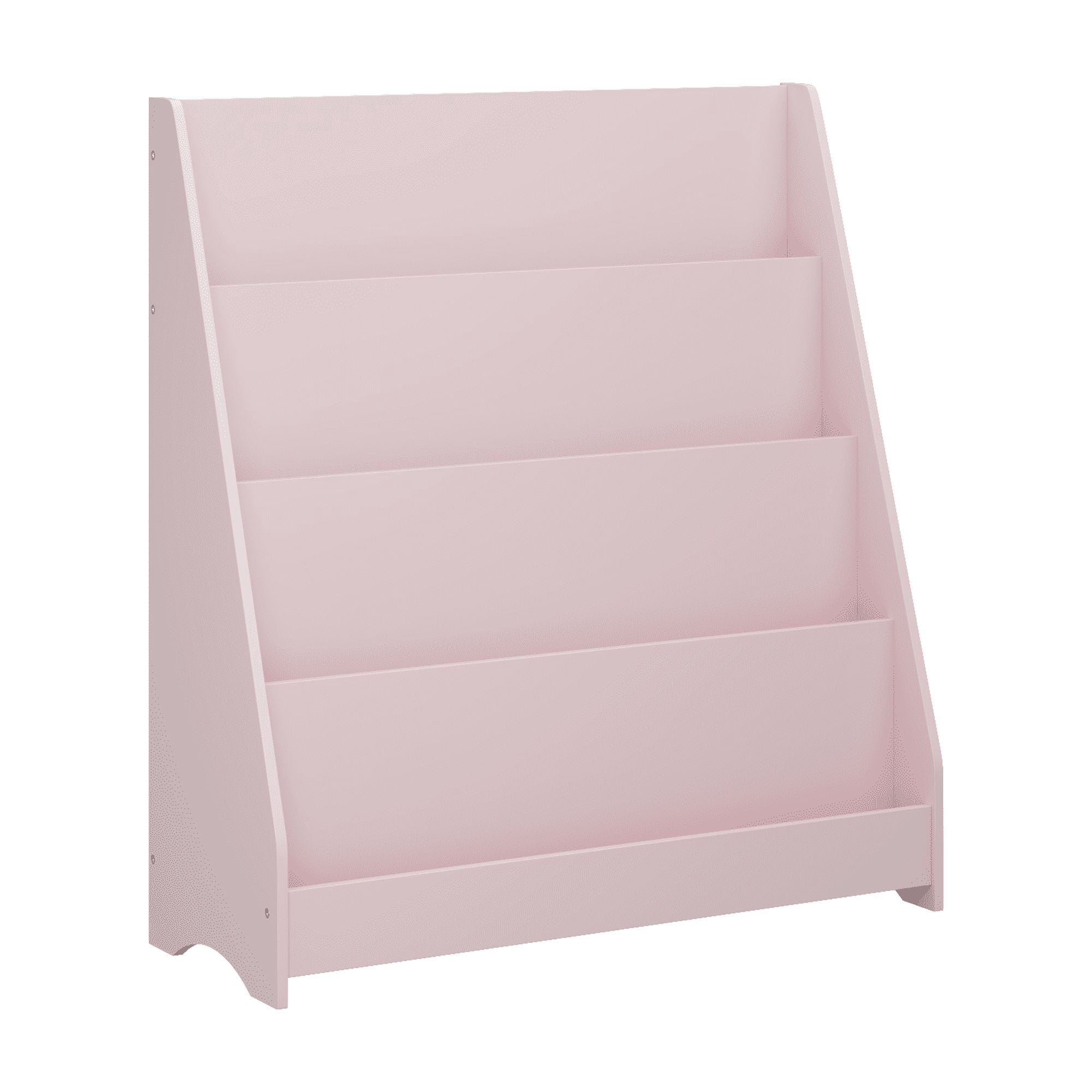 4-Tier Kids Bookshelf, Toddler Book Display Shelves, Helps Keep Bedrooms, Playrooms, and Classrooms Organized, MDF, Pink
