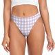 thumbnail image 1 of Balery Purple Checkboard Tangas de Algodón para Mujer con Estampado – Ropa Interior Sexy, Transpirable, G-string-Large, 1 of 6
