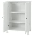 thumbnail image 4 of SuperDeal Bathroom Cabinet Floor Storage Organizer Cabinet Freestanding Cupboard Adjustable Shelves, White, 4 of 11