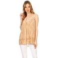thumbnail image 5 of Sakkas Boho Love Sleeveless Blouse - Copper Beige - One Size, 5 of 5