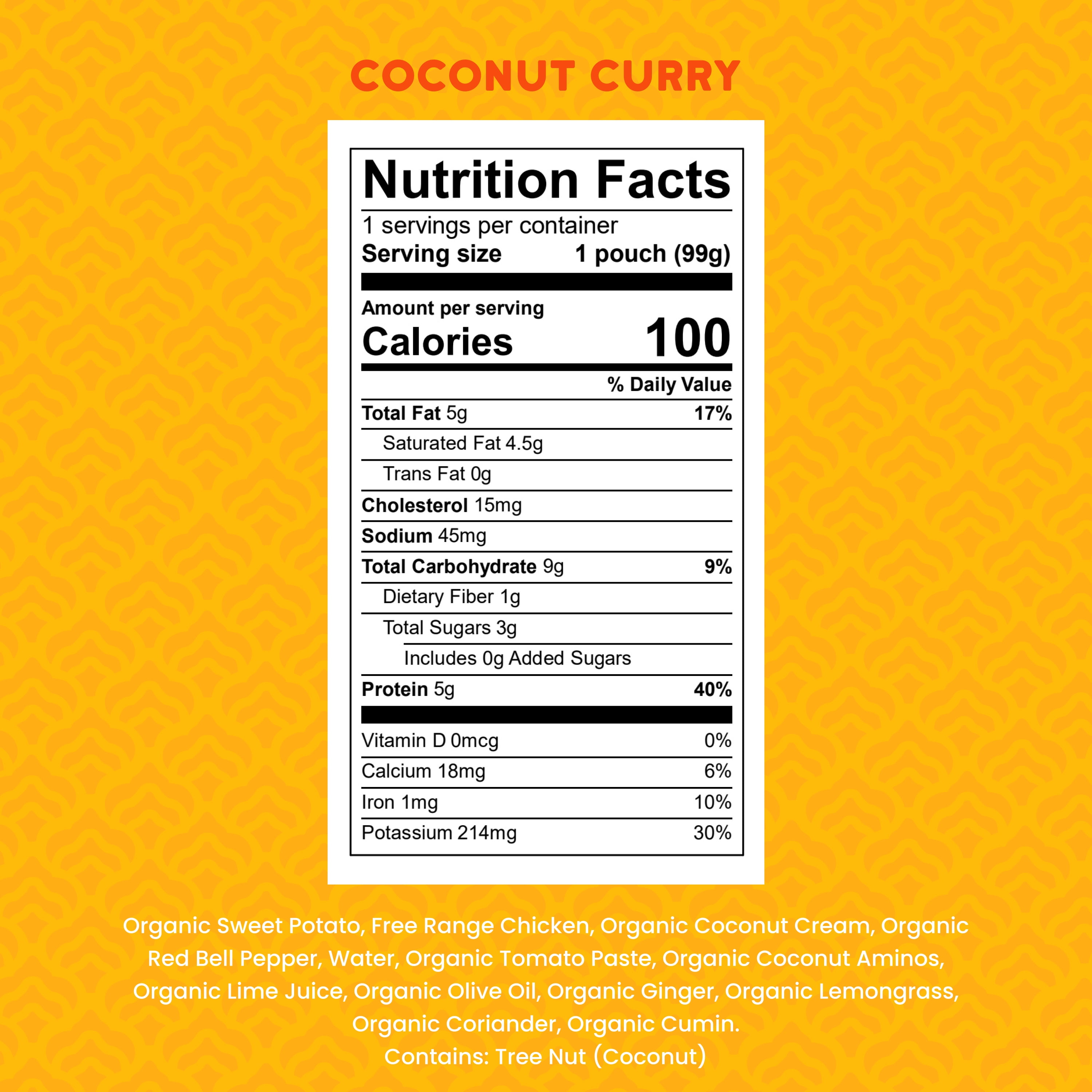 (6 pack) Serenity Kids Stage 2 World Explorer Coconut Curry Baby Food, Free Range Chicken & Organic Veggies, 3.5oz
