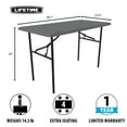 thumbnail image 3 of Lifetime 4 Foot Rectangle Folding Table for Indoor/Outdoor Use, Essential Gray Model 80694, 3 of 11