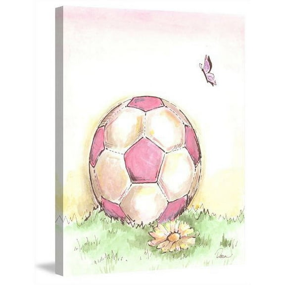 Marmont Hill "Soccer" by Reesa Qualia Painting Print on Wrapped Canvas