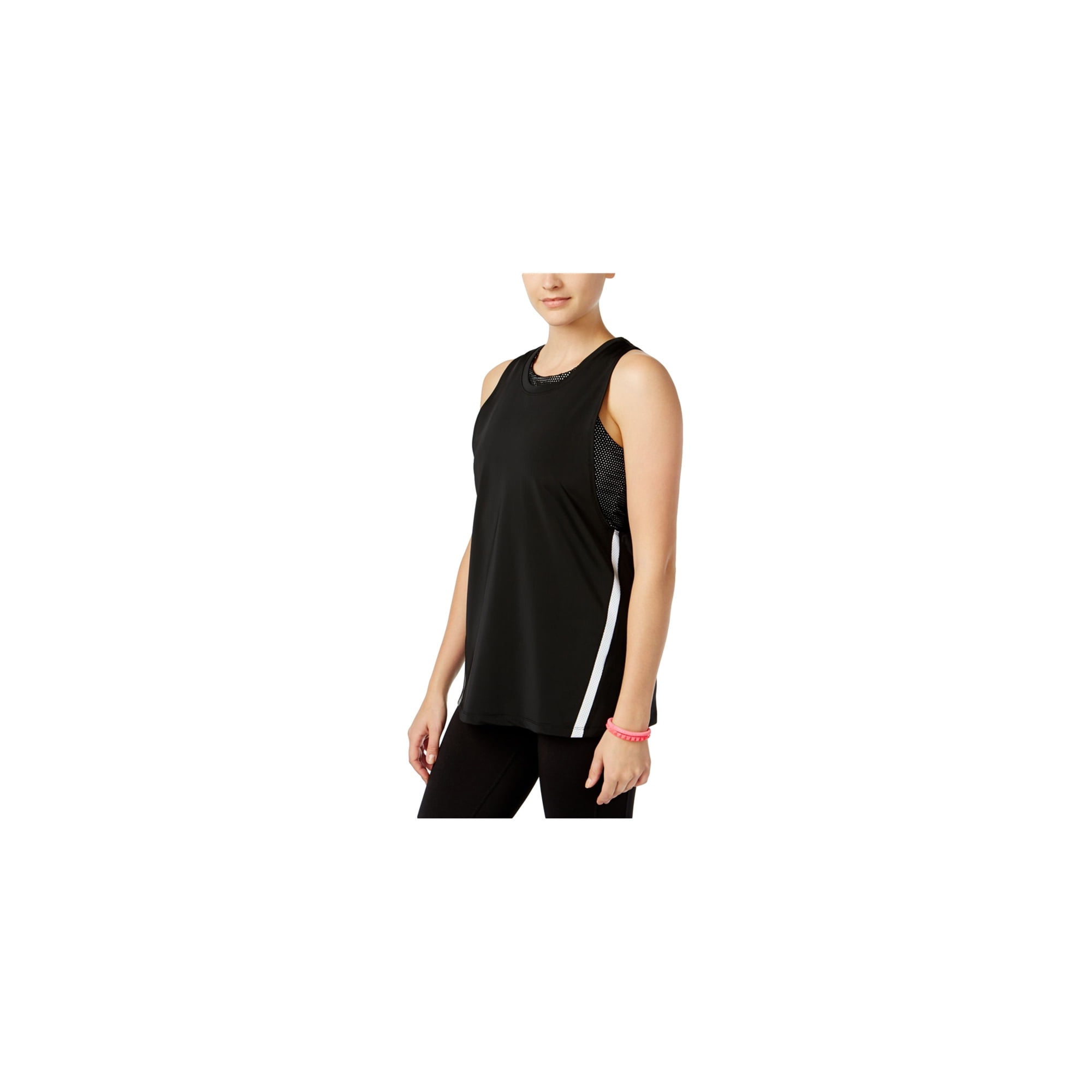 Jessica Simpson Womens The Warmup Layered Tank Top, Black, Juniors, Small