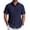 Navy Blue, variant on COOFANDY Men' Button Up Shirt Short Sleeve Dress Shirt Wrinkle Free Stretch Casual Business Shirt