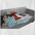thumbnail image 6 of Plane Soft Flannel Fleece Throw Blanket, Airplane Flying in the Cloudy Sky Little Boy Pilot Baby Children Cartoon Print, Cozy Plush for Indoor and Outdoor Use, 50" x 60", Orange Blue, by Ambesonne, 6 of 6