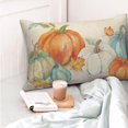 thumbnail image 2 of Fall Pumpkin Throw Pillow Covers 12x20 Inch Set of 2, Watercolor Pumpkin Decoration Throw Pillow Covers Autumn Thanksgiving Leaf Outdoor Cushion Cover for Sofa Couch Farmhouse Room Bed Decor, 2 of 6