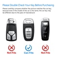 thumbnail image 2 of OFFCURVE  for Audi Key Fob Cover Q5 A4 A5 A6 A7 A8 S4 S5 S6 S7 R8 RS5 RS7 Accessories Bling Car Key Case Shell Girly Cute 3 Button White Silver TPU, White Sliver, 2 of 6