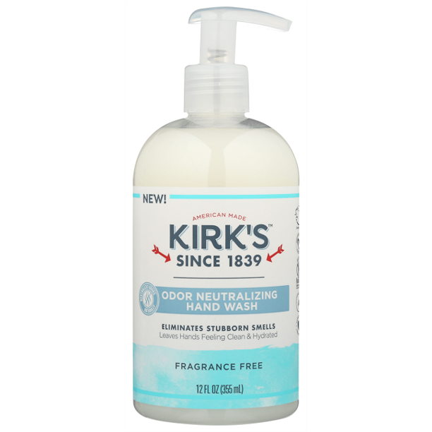 Kirk's Odor Neutralizing Hand Soap Fragrance Free 12 oz Liquid
