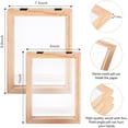 thumbnail image 2 of 2 Pieces Natural Wooden Paper Making Mould Papermaking Frame Screen Deckle 5 x 7 Inch and 7.5 x 10 Inch Screen Printing Frame for DIY Paper Craft and Dried Flower Handcraft, 2 of 7
