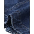 thumbnail image 5 of INSPIRE CHIC Denim Vest for Women Corduroy Collar Button Down Casual Sleeveless Jean Jacket L Dark Blue, 5 of 6