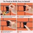 thumbnail image 2 of Metal Brick Clip Hooks No Drill Wall Brick Coat Hanger, Outdoor Brick Hanging Clip Hook, 2 of 5