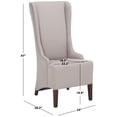 thumbnail image 3 of SAFAVIEH Becall Transitional Linen Solid Dining Parsons Chair, Taupe, 3 of 14