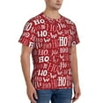thumbnail image 4 of Yiaed Ho Funny Christmas Print Mens Short Sleeve Tight Fit T-Shirt, Crewneck Casual Tee-Small, 4 of 5