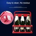 thumbnail image 4 of Bobasndm Collapsible Plastic Drink Holder 6 Cup Reusable Drink Delivery Beer Bottle Holder with Handle for Parties,Restaurant, 4 of 9
